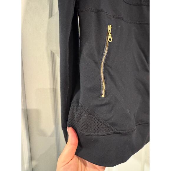 Zyia Active Black Jacket with Gold Accents
 Size Large - Picture 6 of 13